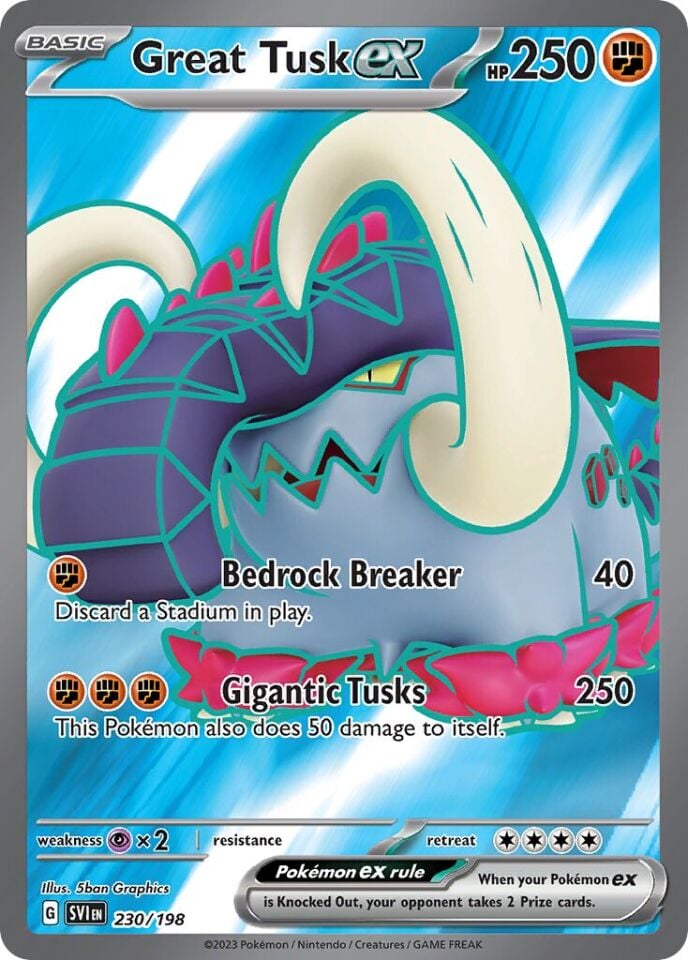 Great Tusk ex 230/198 - Scarlet And Violet Base