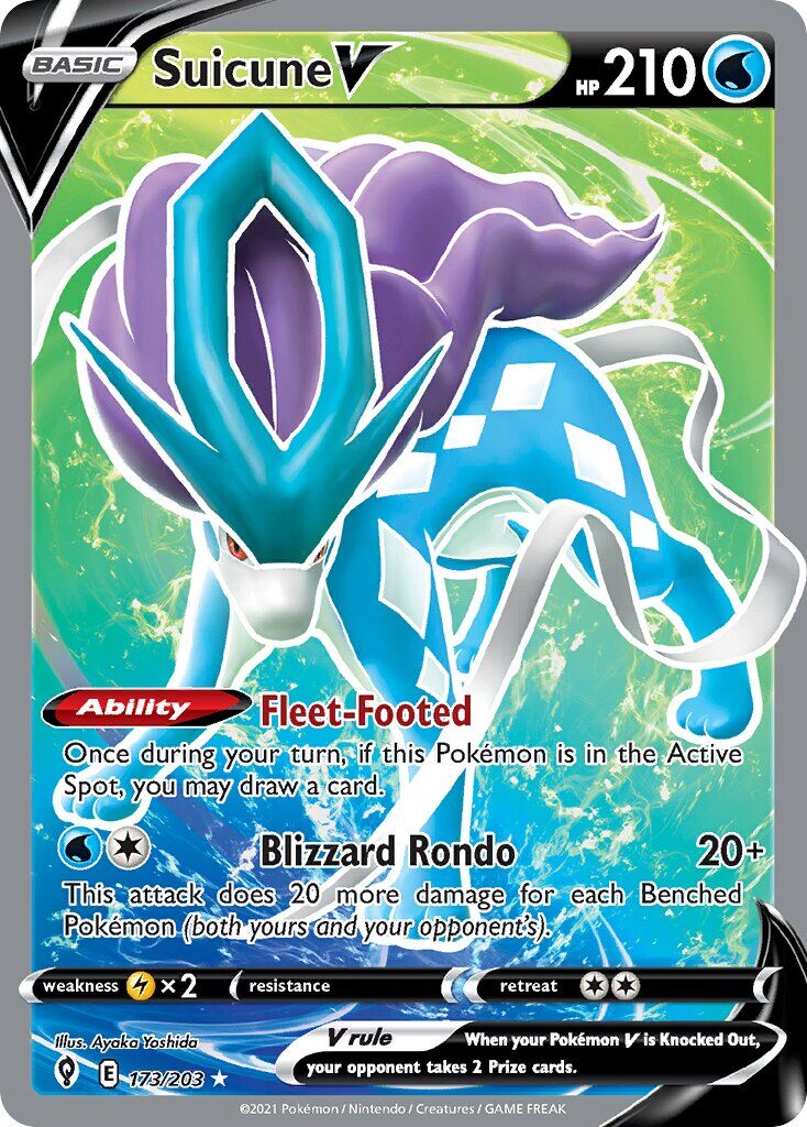Suicune V 173/203 - Evolving Skies