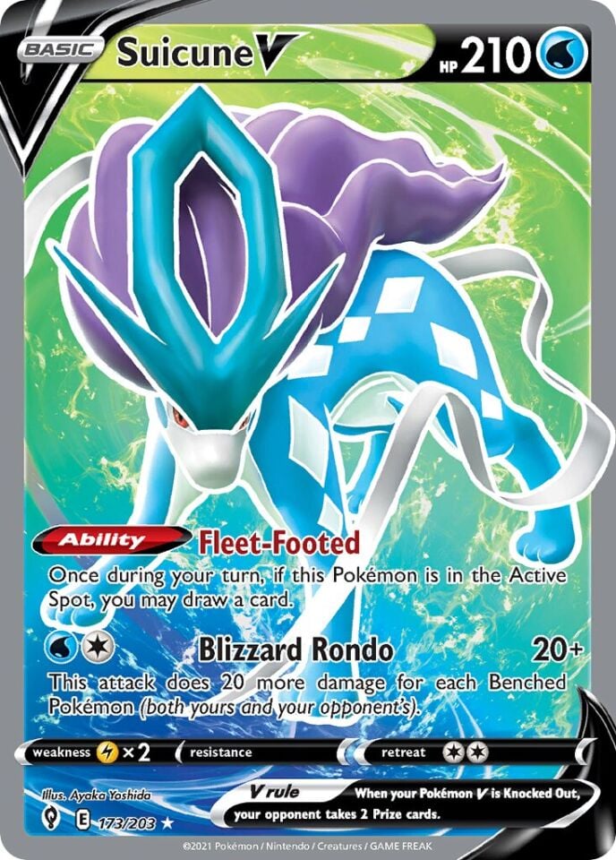 Suicune V 173/203 - Evolving Skies