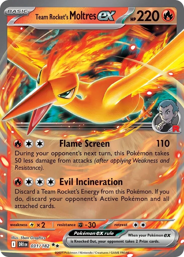 Team Rocket's Moltres ex 031/182 - Destined Rivals