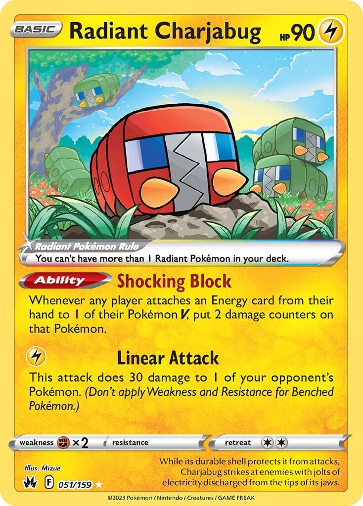 Radiant Charjabug 051/159 - Crown Zenith