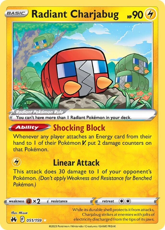 Radiant Charjabug 051/159 - Crown Zenith