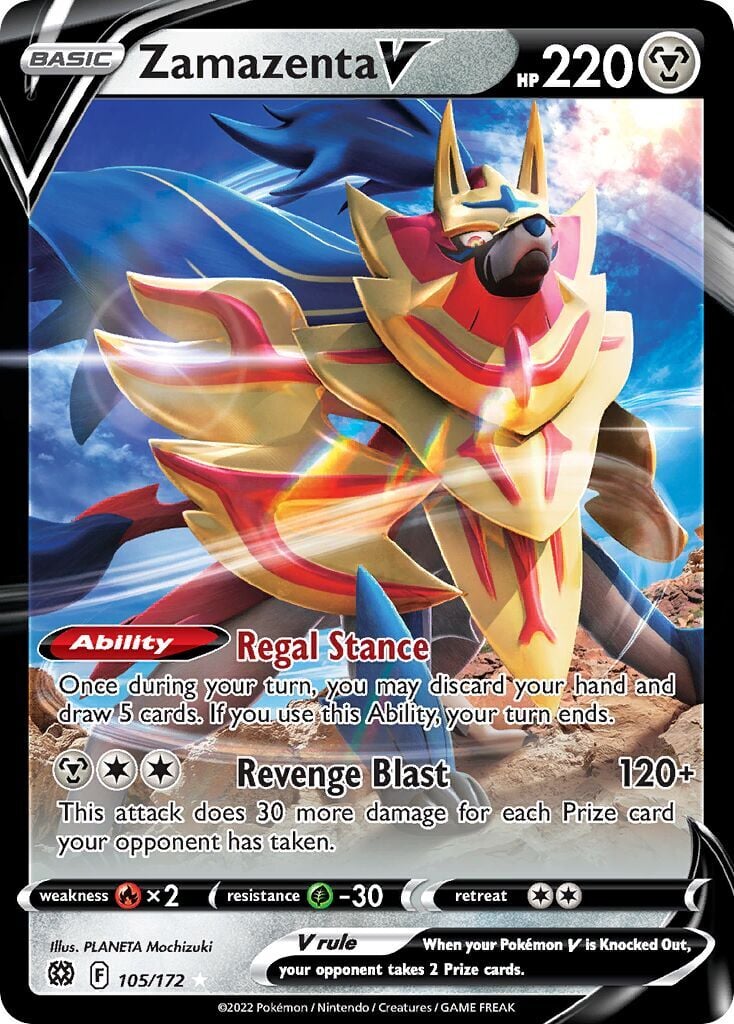 Zamazenta V 105/172 - Brilliant Stars