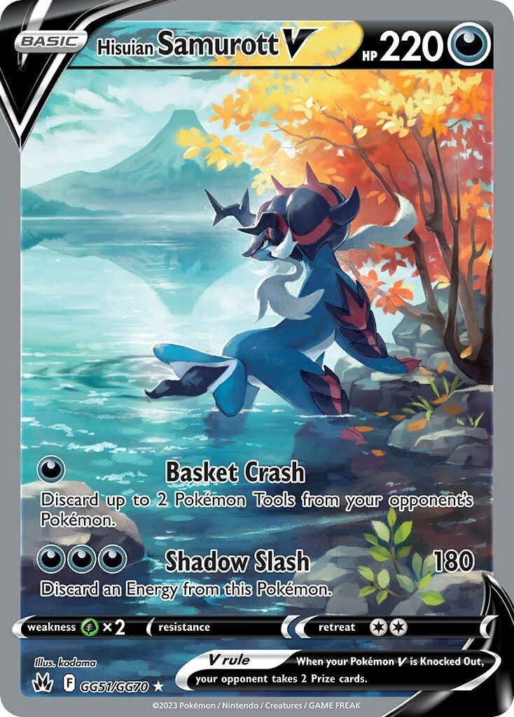 Hisuian Samurott V GG51/GG70 - Crown Zenith