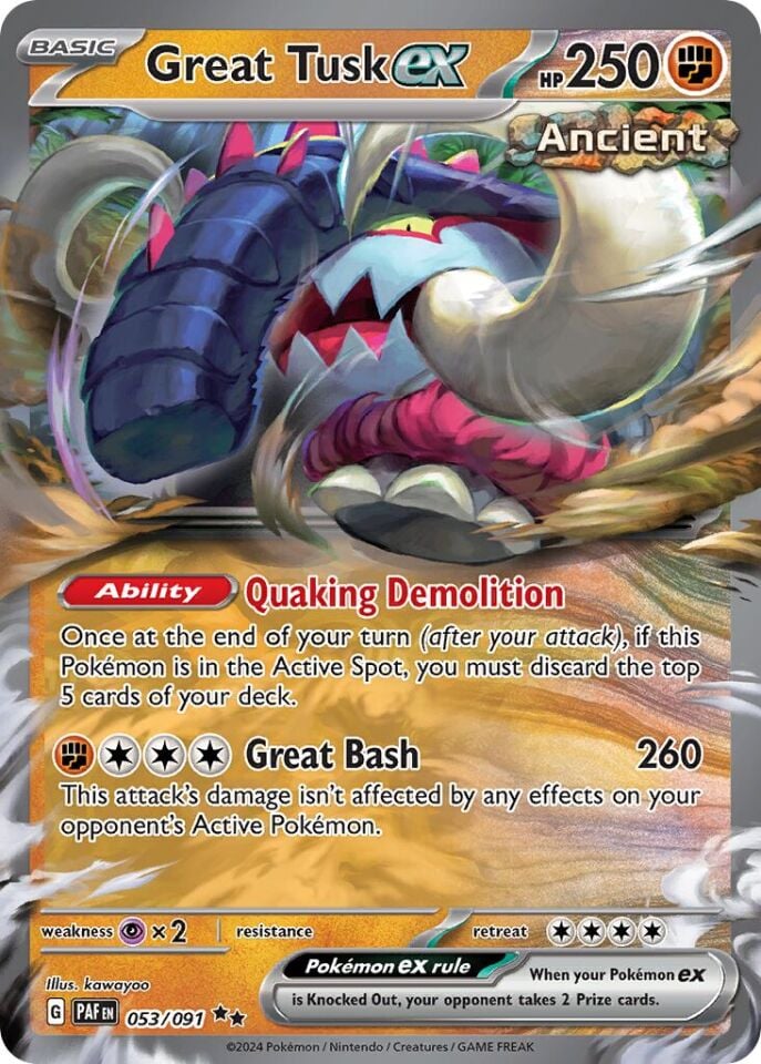 Great Tusk ex 053/091 - Paldean Fates