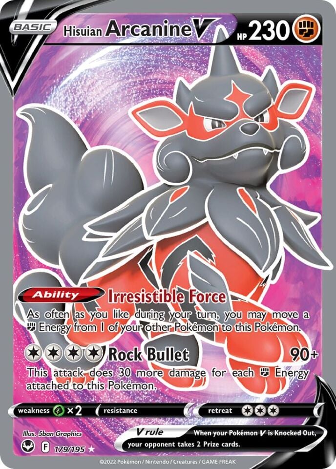 Hisuian Arcanine V 179/195 - Silver Tempest