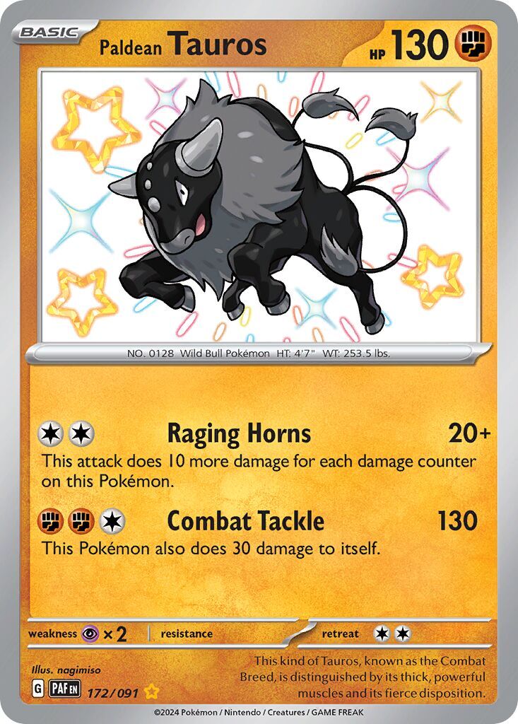 Paldean Tauros 172/091 - Paldean Fates