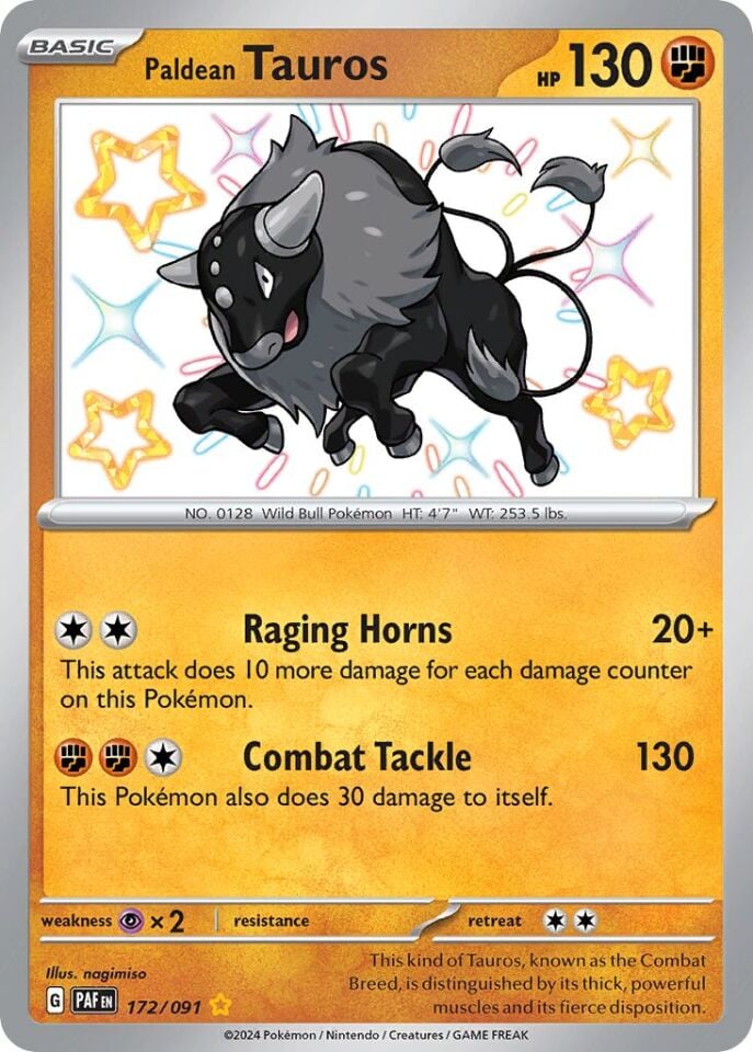 Paldean Tauros 172/091 - Paldean Fates