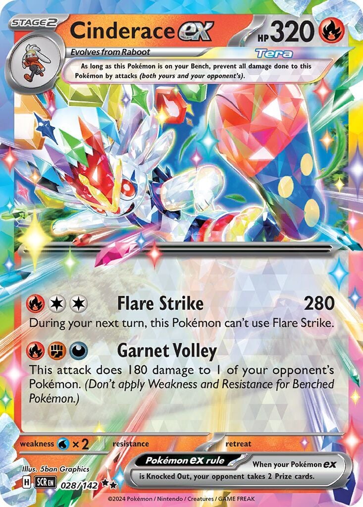 Cinderace ex 028/142 - Stellar Crown