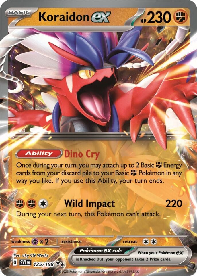 Koraidon ex 125/198 - Scarlet And Violet Base