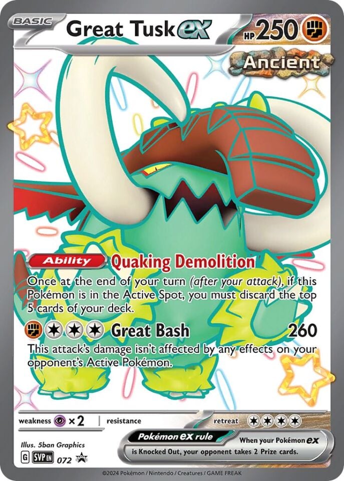 Great Tusk ex 072 - Scarlet And Violet Promo