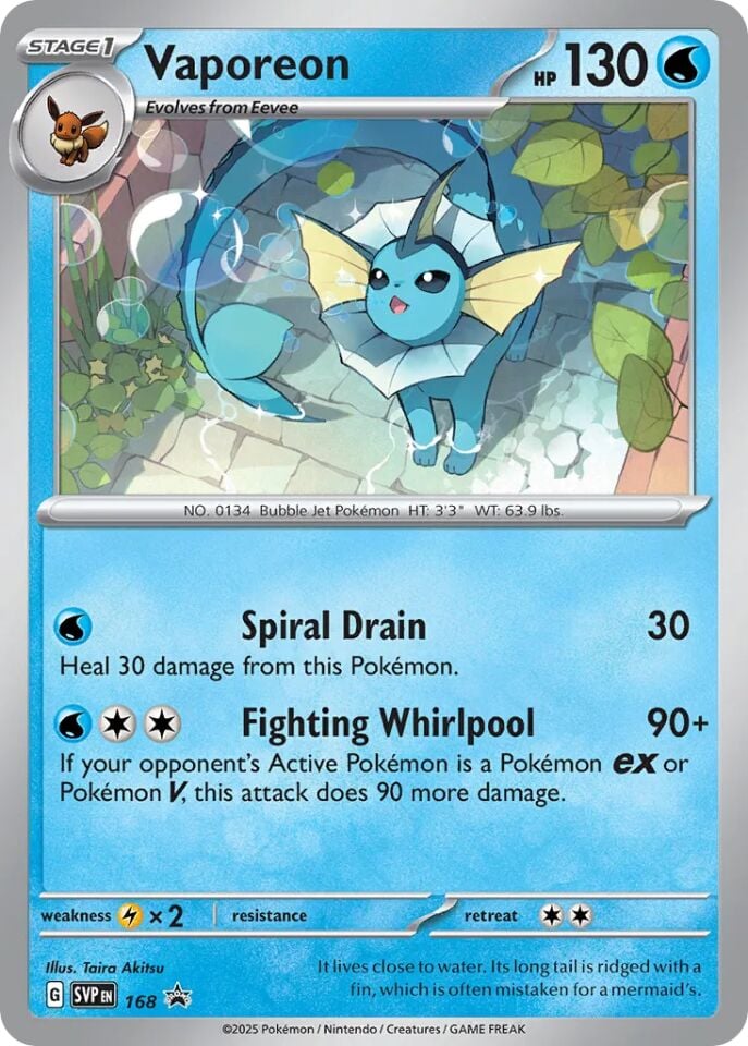 Vaporeon 168 - Scarlet And Violet Promo