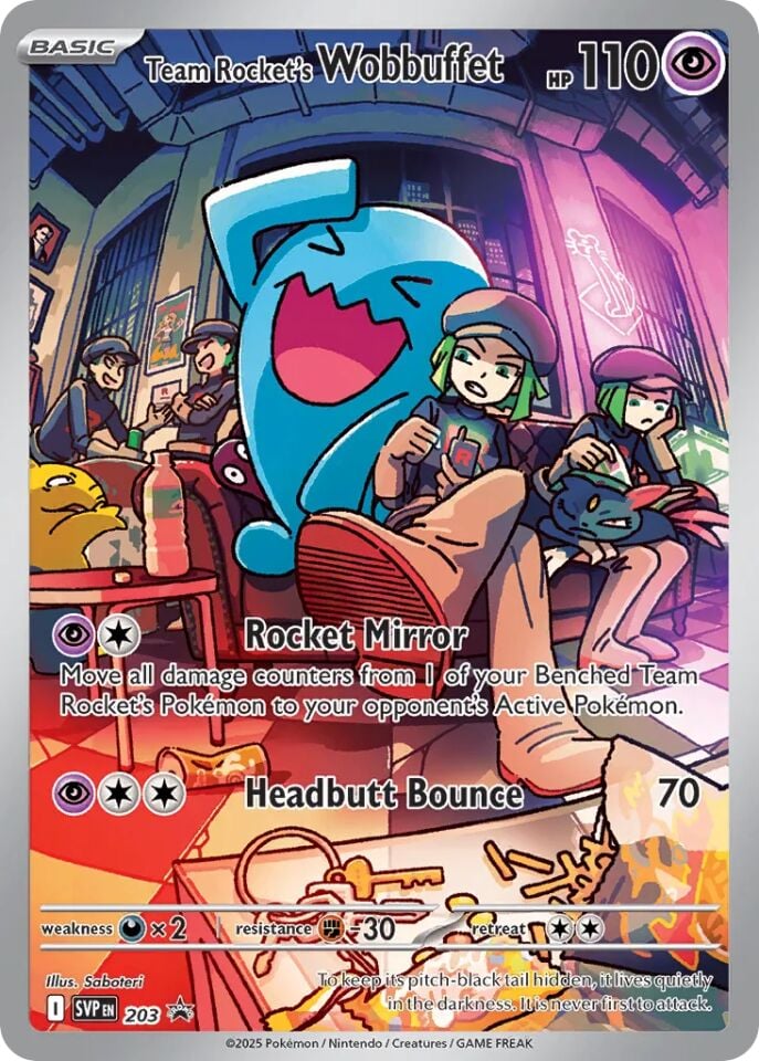 Team Rocket's Wobbuffet 203 - Scarlet And Violet Promo