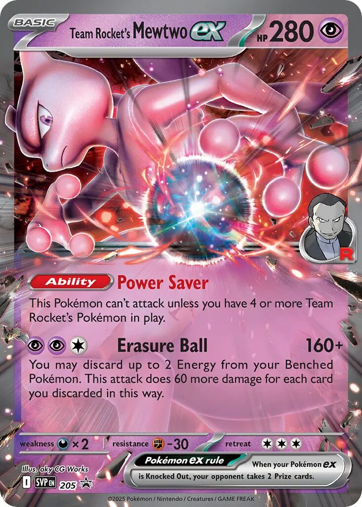 Team Rocket's Mewtwo ex 205 - Scarlet And Violet Promo