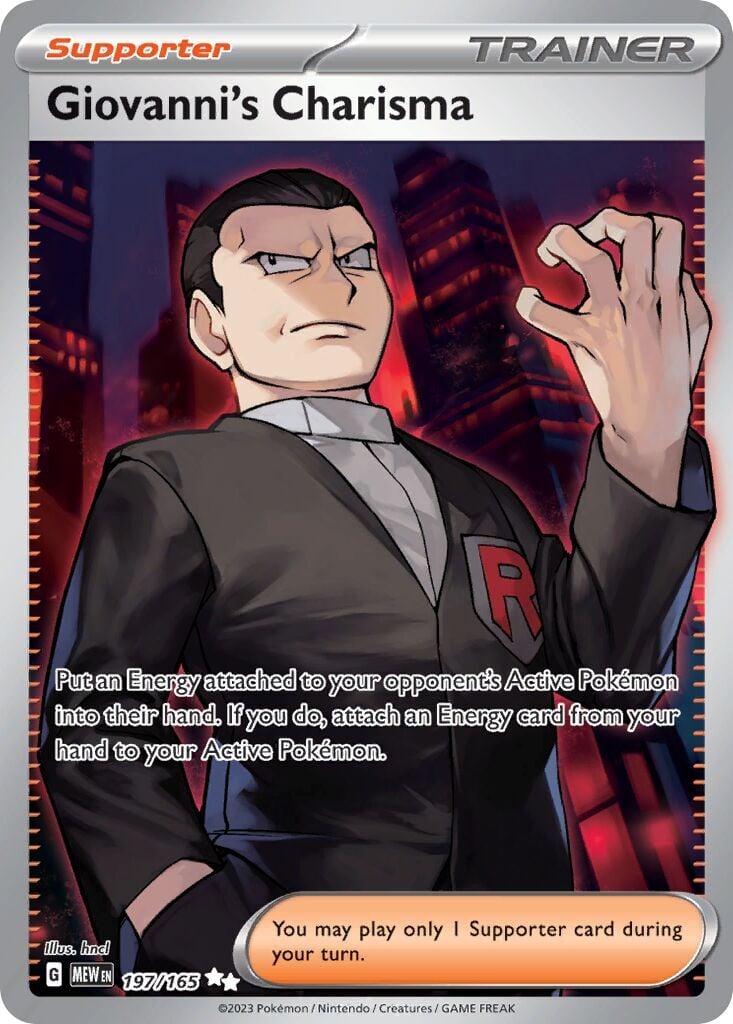 Giovanni's Charisma 197/165 - 151