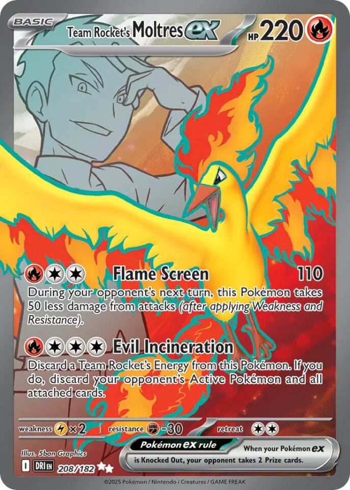 Team Rocket's Moltres ex 208/182 - Destined Rivals