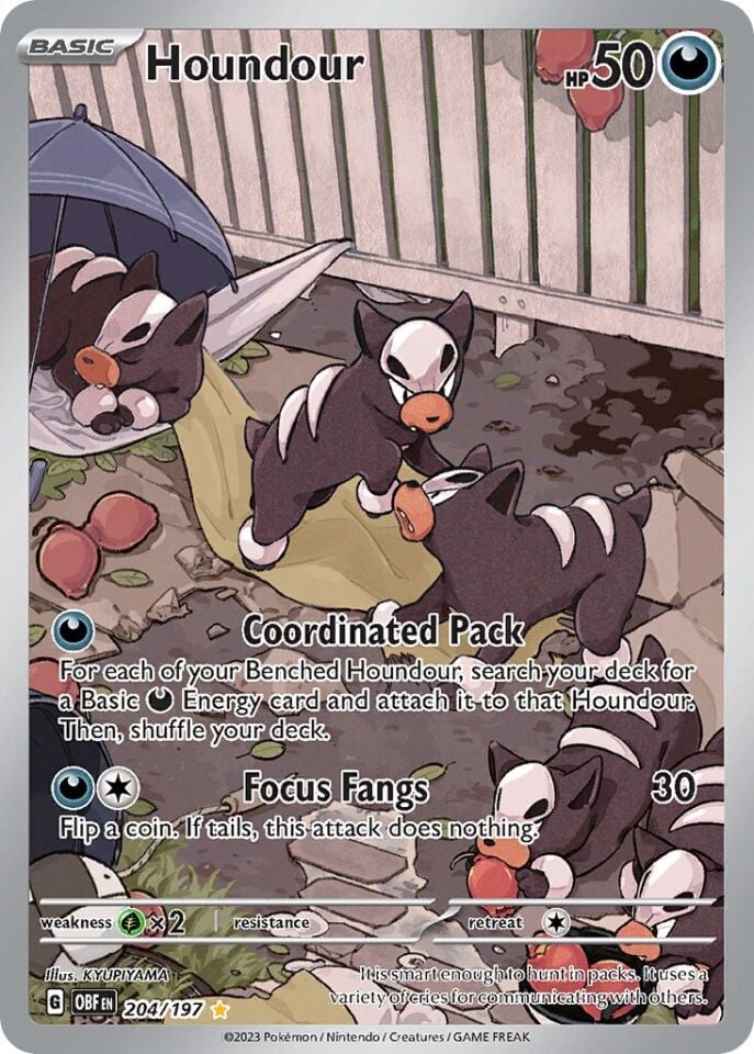 Houndour 204/197 - Obsidian Flames
