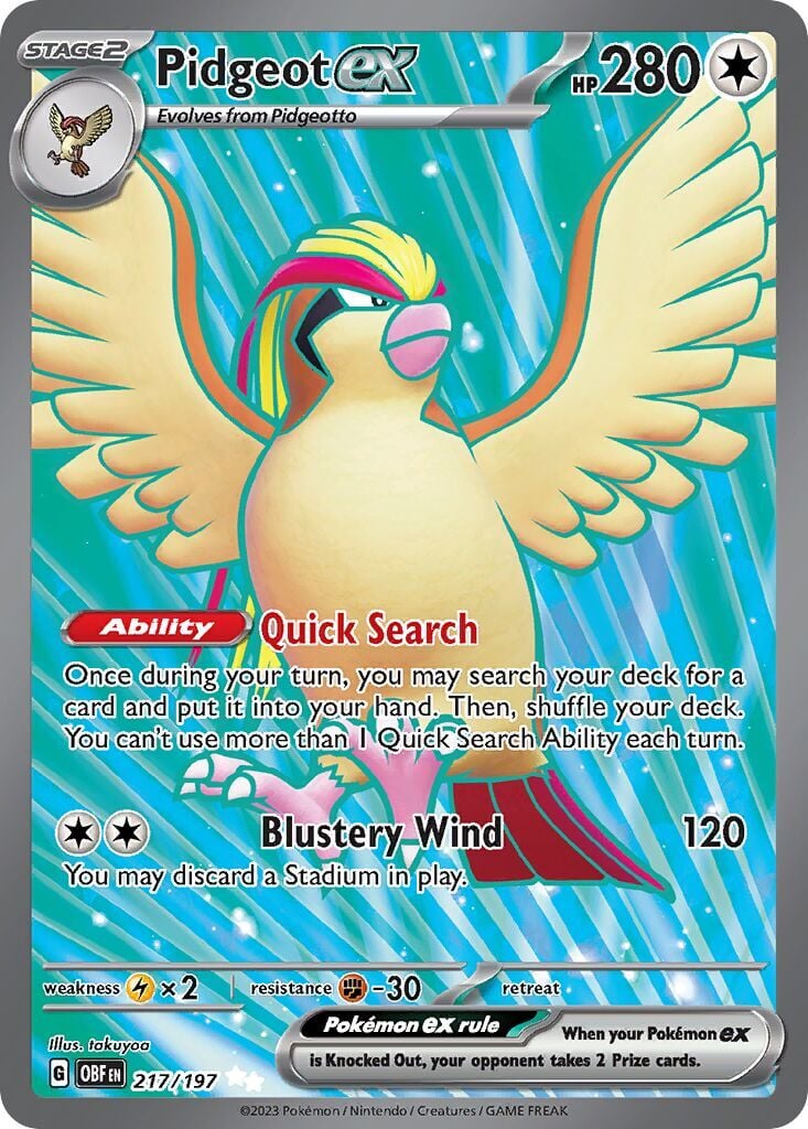 Pidgeot ex 217/197 - Obsidian Flames