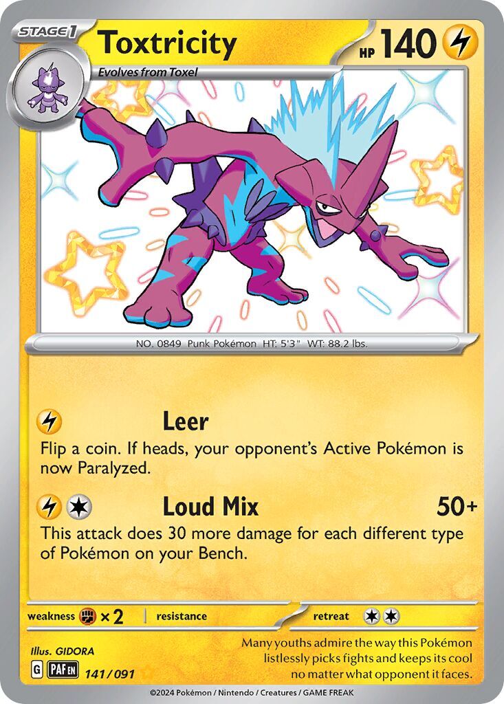Toxtricity 141/091 - Paldean Fates