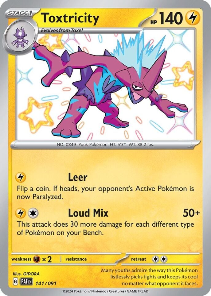 Toxtricity 141/091 - Paldean Fates