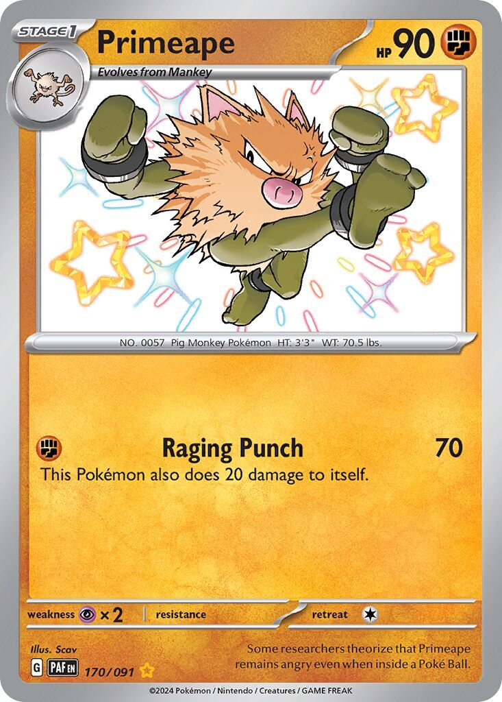 Primeape 170/091 - Paldean Fates