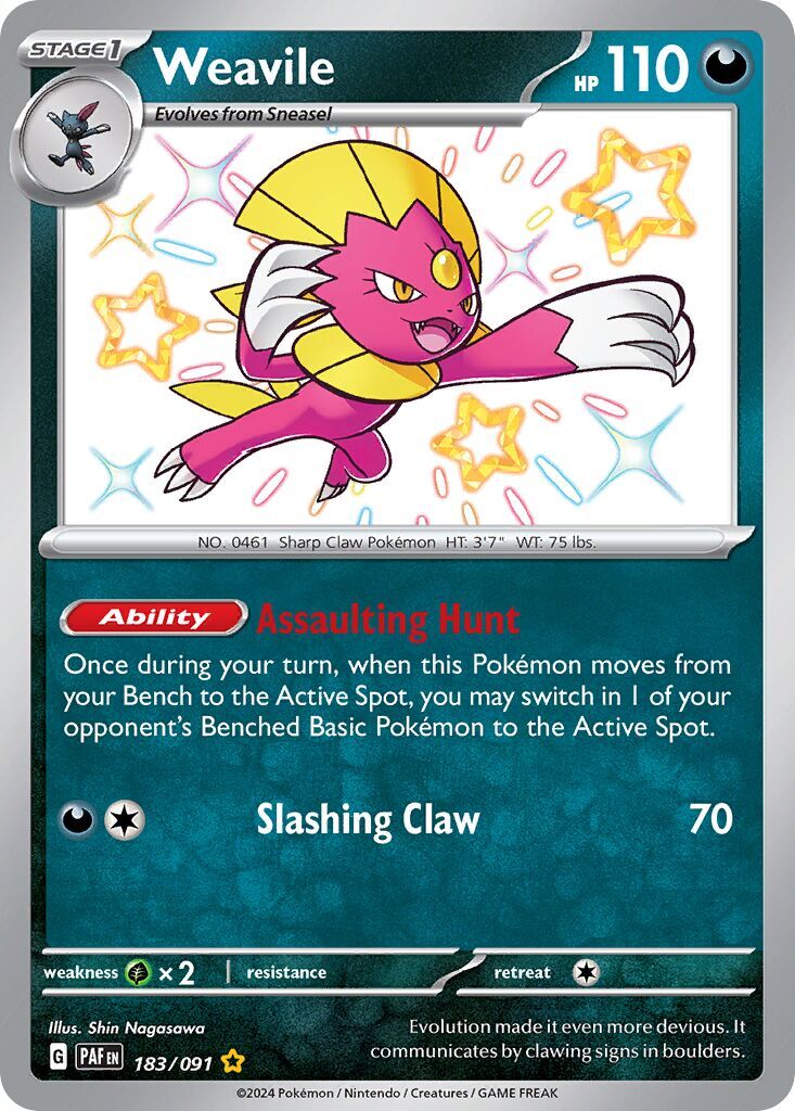 Weavile 183/091 - Paldean Fates
