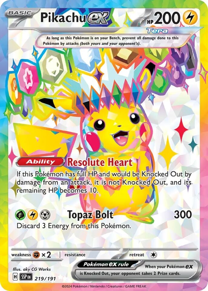 Pikachu ex 219/191 - Surging Sparks